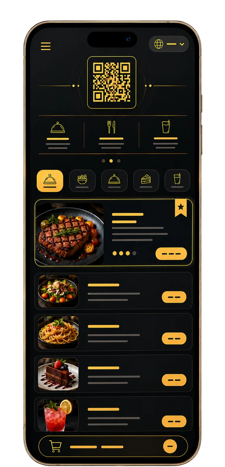 Qr MenuPanels telefon önizleme